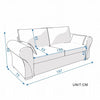 Upholstered Fabric 2 3 Seater Sofa Suite Couch Settee Set Padded Seat Furniture