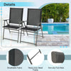 2 Pieces Patio Folding Chairs Outdoor Patio Chairs Portable Dining Chair