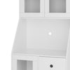 Wooden Kitchen Cupboard Storage Cabinet Microwave Oven Holder with Drawer Shelf