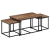 Nesting Coffee Tables Table End 3 pcs Solid Wood Teak vidaXL