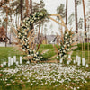 Dual-Hexagon Wooden Wedding Arch Backdrop Stand Archway Boho Party Arbor