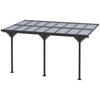 Outdoor Patio Wall-mounted 4.35 x 3(m) Gazebo Pergola, Aluminum Post, PC Roof