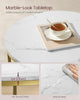 Coffee Table, Living Room Table, Sofa Cocktail Table Faux Marble Round