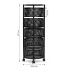 5 Tier Kitchen Rotating Storage Trolley Cart Utility Vegetable Mobile Shelf Rack