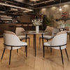 Set of 2 Leather Dining Chairs Kitchen Corner Side Chairs Bicolour Padded Seat