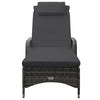 Lounger with Garden Patio Pool Day Bed Wicker Armchair Reclining Chair K6D1