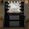 Dressing Table with LED Mirror Modern Makeup Desk Vanity Drawer Cabinet Shelves