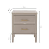 Dusk Sienna Taupe & Gold Effect 2 Drawer Bedside Table RRP £699