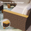 7 Piece Outdoor Rattan Sectional Sofa Set with Cushion Patio Furniture Set Beige