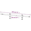 Sliding Door with Hardware Set 80x210 Solid Wood Pine G8D2