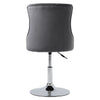 Grey Bar Stools Kitchen Breakfast Chairs with Swivel Gas Lift Adjustable Height