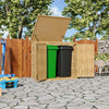 Large Wooden Double Wheelie Bin Store for 2 Bins Outdoor Garden Sheds Enclosure
