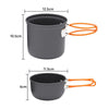 Portable Camping Cooking Cookware Set Aluminium Oxide Pots Pans Kettle 9-16Pcs