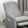 Push Back Recliner Armchair w/ Adjustable Leg Rest for Living Room Bedroom Grey
