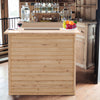 125*110cm Wooden Garden Cocktail Bar Home Bar Table Pub Counter Reception Desk