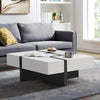 Coffee Table Living Room Table Large Storage with 4 Drawers