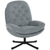 Armchair with 360 Degree Swivel and Water-Repellent Chenille Accent Chair, Grey