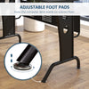 L-Shaped Corner Work Desk Gaming Office w/ Steel Frame CPU Rack Keyboard Tray Sp