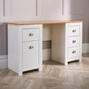Computer Desk Study Table Home Office Workstation Pedestal White Furniture Unit