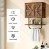 Bathroom Space Saving Storage Cabinet w/ Double Doors-Coffee