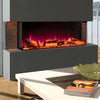 40in Electric Fireplace Panoramic Media Fire Standing Insert LED Fireplace Stove