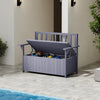 2 Seater Wooden Garden Bench With Storage Compartment Seating Bench Box Chest