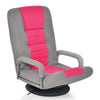 Folding Floor Gaming Chair Adjustable 6-Position Floor Chair w/ 360° Swivel Base