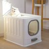 Large Self-Cleaning Hooded Cat Litter Box Enclosed Kitten Toilet Box Potty Tray