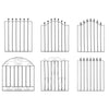 Metal Single Garden Gate Wrought Iron Barrier Doors Fence Panel Manor Entrance