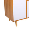 Kitchen Storage Cabinet Wooden Buffet Sideboard Cupboard 3 Doors 4 Layer Shelves