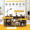 Industrial TV Stand for TVs up to 65” Fireplace TV Stand Entertainment Center