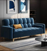 Convertible Velvet Sofa Bed – 3 Seater Futon with Adjustable Back & Pillows
