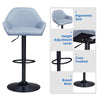 Set of 2 Barstool Kitchen Breakfast Swivel Pub Counter Gas Lift PU Leather Chair