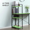 Industrial Computer Desk Storage Book Shelves Workstation Study Writing Table