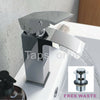 Modern SQUARE WATERFALL CHROME BATHROOM TAP SET - BASIN MONO & BATH FILLER MIXER