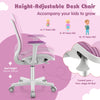 Kids Swivel Desk Chair Ergonomic Children Rolling Study Chair w/Mesh Back