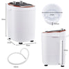 Portable Washing Machine Mini Single Tub Washer for Flats Dorm Camping White New