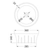 Bathroom Round Sit-On Countertop Vessel Basin Round Modern White Sink