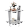 Luxury Marble Coffee Table Side Table Golden Pole Legs Support Desk Nightstand