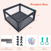 Baby Playpen Portable Kids Safety Infant Activity Center W/ 50 PCS Ocean Balls