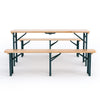 Garden Folding Beer Party Table Bench Outdoor Dining Wooden Furniture 4 Seater