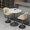 FATIVO 100cm Tall Marble Tulip Dining Table Round Bar Coffee Table Casual Studio