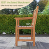 Patio Slatted 2-Person Seating Furniture w/Inclined Backrest-Natural