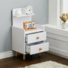 Extra Tall Bedside Cabinet Nightstand Side Table Shelf Bookshelf Storage Drawer