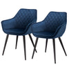 1/2/4/6x Dining Chairs Lounge Kitchen Backrest Living Room Armchair Velvet Metal