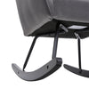 Frosted Velvet Upholstered Rocking Chair Home Office Relaxing Glider Armchairs
