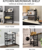 3 Tier Expandable Microwave oven Rack Stand Storage Holder Kitchen Corner Shelf