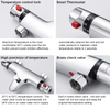 Modern Thermostatic Bath Shower Mixer Taps Deck Mounted Chrome Valve Bar Tap UK