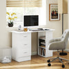 120cm Computer Desk Writing PC Table Workstation Laptop w/ 3 Shelf & Drawers