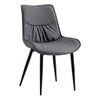Set of 2 Faux Leather/Suede Dining Chairs Metal Legs Reception Restaurant Chair